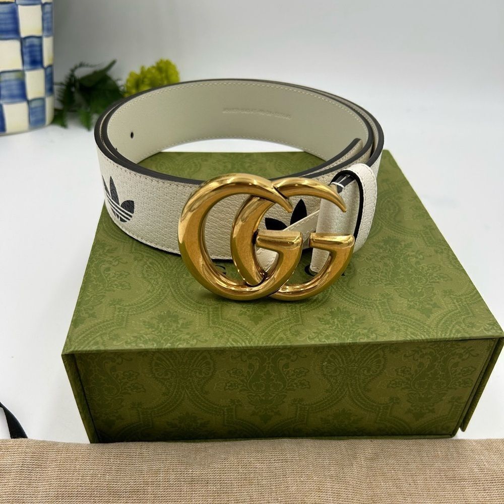 Unisex Gucci, X Adidas, GG Marmont, leather belt size size 90 cm/36 inches Italy